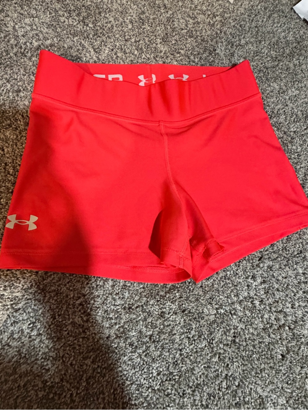 Under Armour Women’s Bright Red Performance Bike Shorts